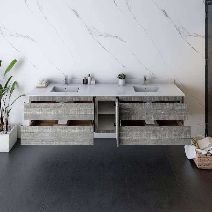 84 inch bathroom vanity in ash