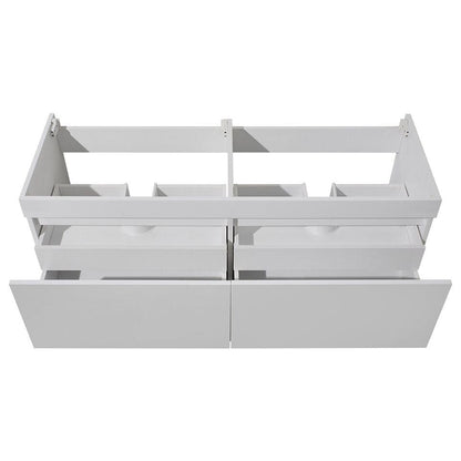 Fresca Largo 57 White Modern Double Sink Bathroom Cabinet