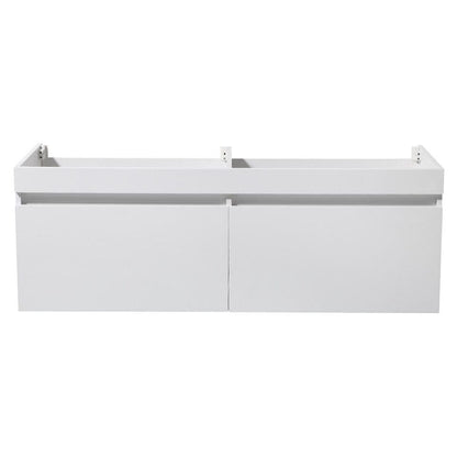 Fresca Largo 57 White Modern Double Sink Bathroom Cabinet