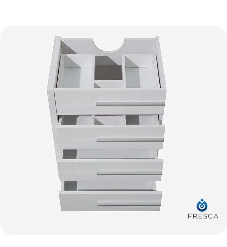 Fresca Livello 24 White Modern Bathroom Cabinet