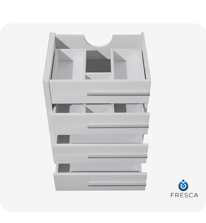 Fresca Livello 24 White Modern Bathroom Cabinet