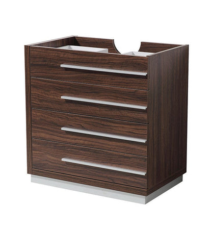 Fresca Livello 30" Walnut Modern Bathroom Cabinet