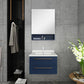Fresca Lucera Modern 24" Royal Blue Wall Hung Undermount Sink Base Cabinet