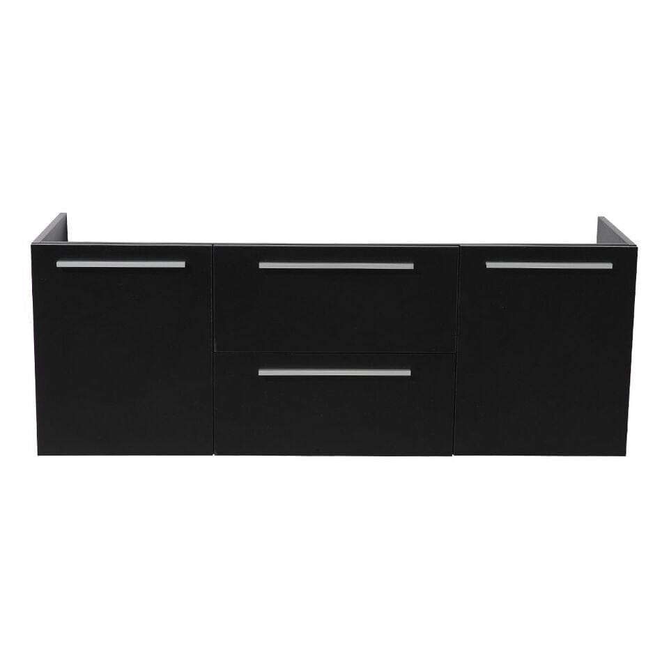 Fresca Opulento 54 Black Modern Double Sink Bathroom Cabinet