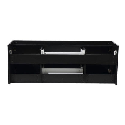 Fresca Opulento 54 Black Modern Double Sink Bathroom Cabinet