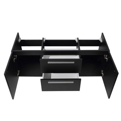 Fresca Opulento 54 Black Modern Double Sink Bathroom Cabinet