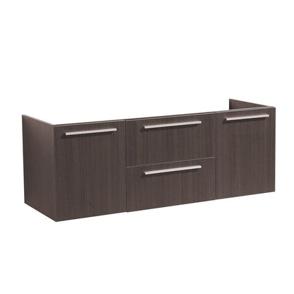 Fresca Opulento 54" Gray Oak Modern Double Sink Bathroom Cabinet