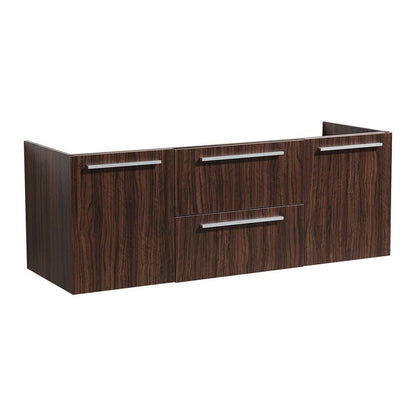 Fresca Opulento 54" Walnut Modern Double Sink Cabinet