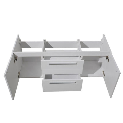 Fresca Opulento 54 White Modern Double Sink Cabinet