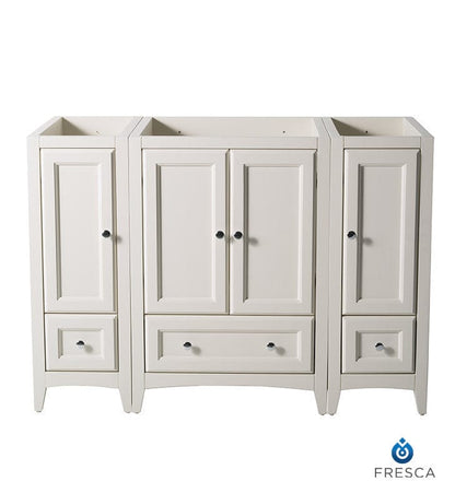 Fresca Oxford 48 Antique White Traditional Bathroom Cabinets