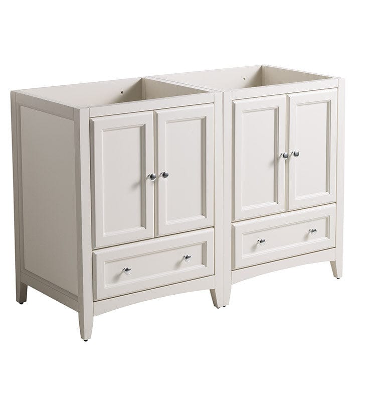 Fresca Oxford 48" Antique White Traditional Double Sink Bathroom Cabinets