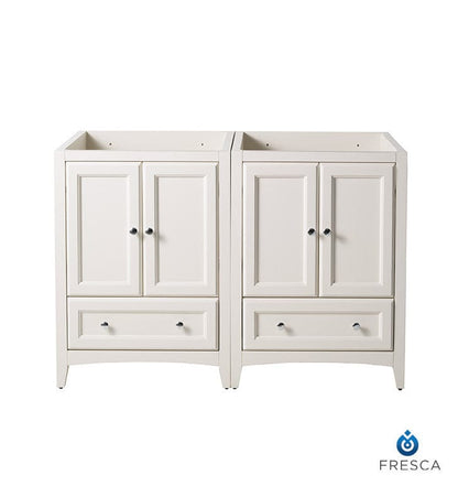 Fresca Oxford 48 Antique White Traditional Double Sink Bathroom Cabinets