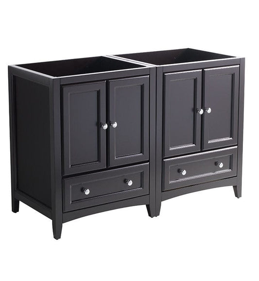 Fresca Oxford 48" Espresso Traditional Double Sink Bathroom Cabinets