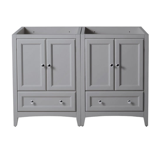 Fresca Oxford 48 Gray Traditional Double Sink Bathroom Cabinets