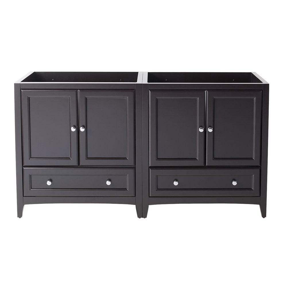 Fresca Oxford 59 Espresso Traditional Double Sink Bathroom Cabinets