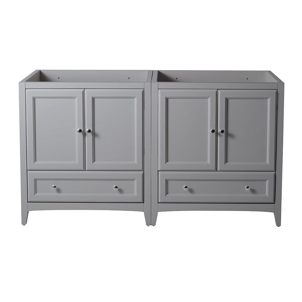 Fresca Oxford 59 Gray Traditional Double Sink Bathroom Cabinets