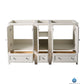 Fresca Oxford 60 Antique White Traditional Double Sink Bathroom Cabinets