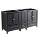 Fresca Oxford 60" Espresso Traditional Double Sink Bathroom Cabinets