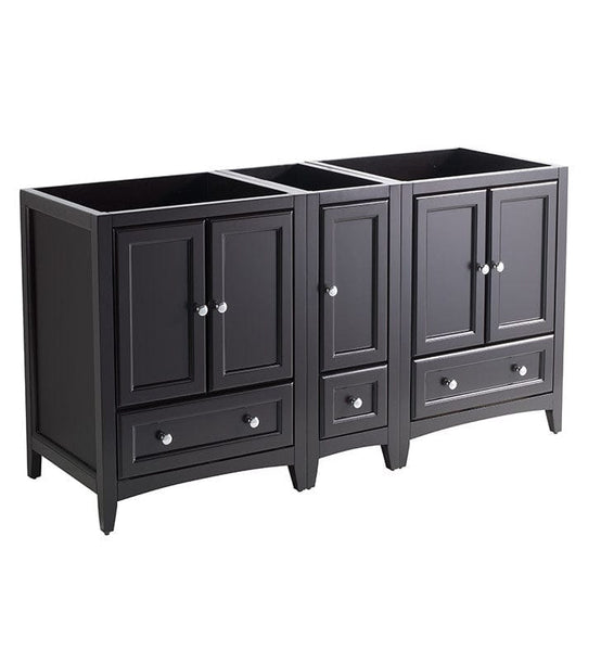 Fresca Oxford 60 Espresso Traditional Double Sink Bathroom Cabinets