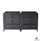 Fresca Oxford 60 Espresso Traditional Double Sink Bathroom Cabinets