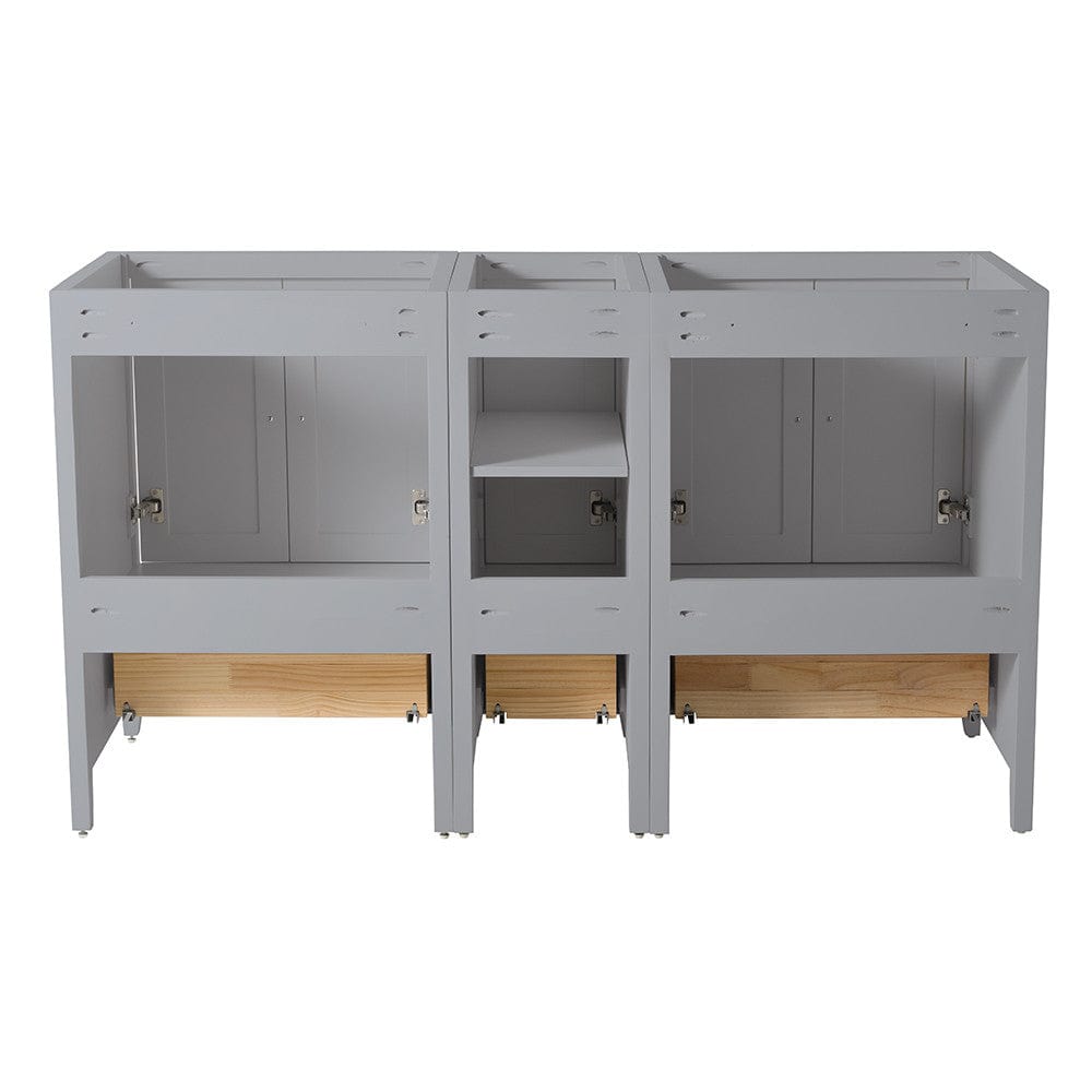 Fresca Oxford 60 Gray Traditional Double Sink Bathroom Cabinets