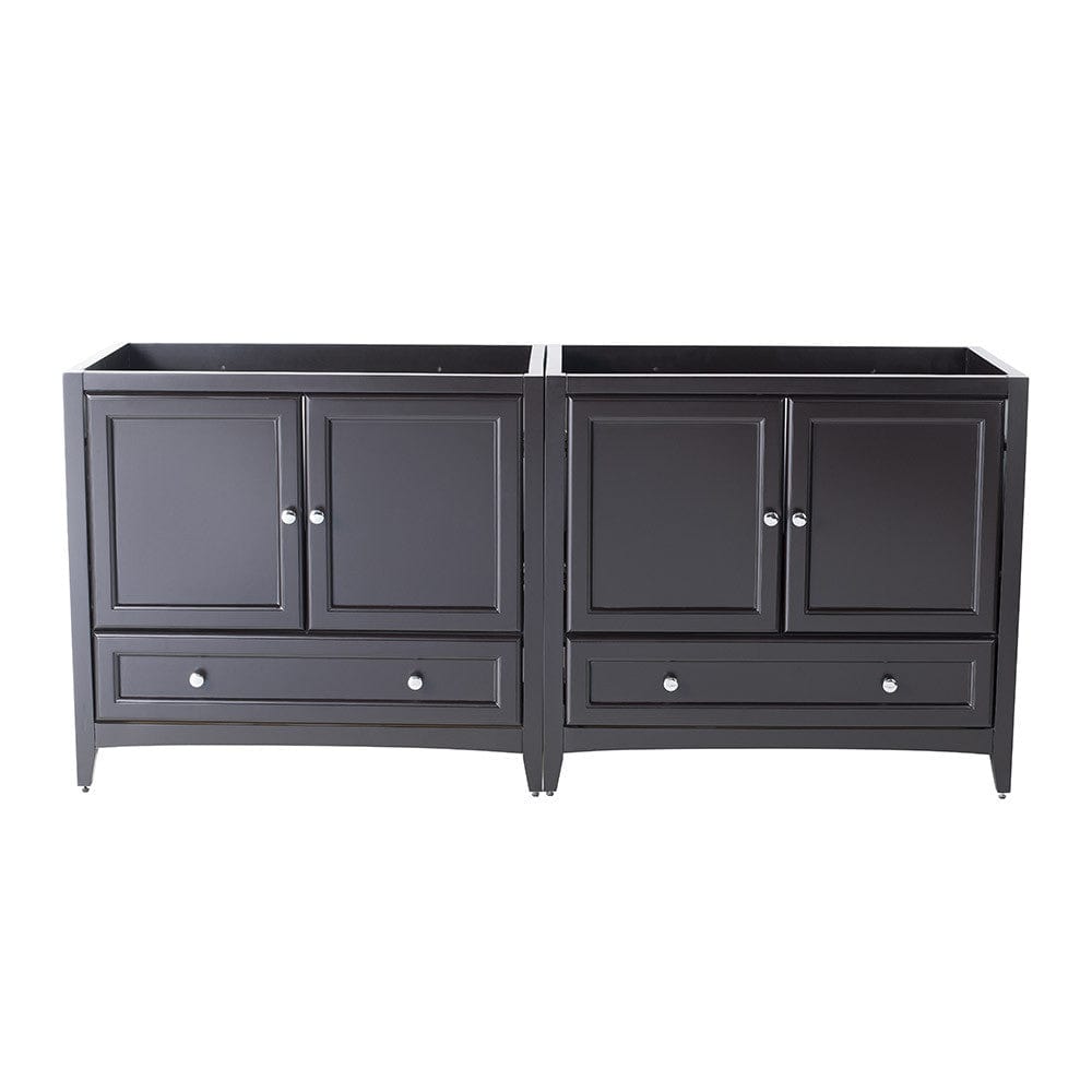 Fresca Oxford 71 Espresso Traditional Double Sink Bathroom Cabinets