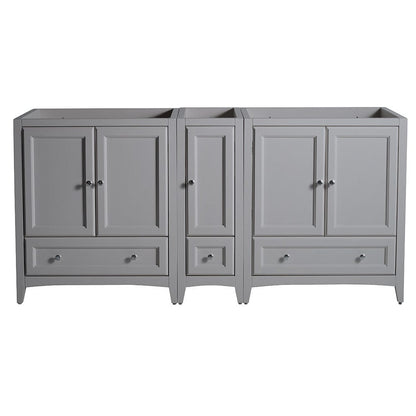 Fresca Oxford 71 Gray Traditional Double Sink Bathroom Cabinets