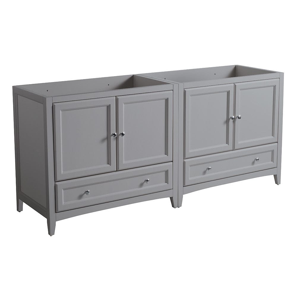 Fresca Oxford 71 Gray Traditional Double Sink Bathroom Cabinets