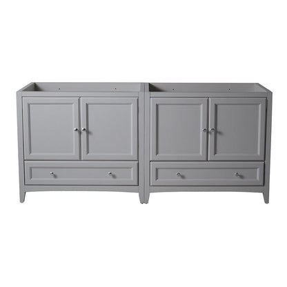 Fresca Oxford 71 Gray Traditional Double Sink Bathroom Cabinets