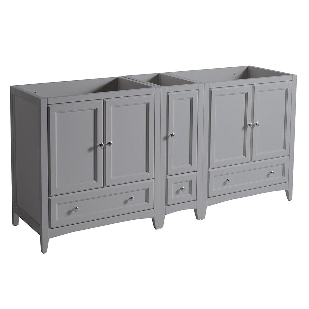 Fresca Oxford 71 Gray Traditional Double Sink Bathroom Cabinets