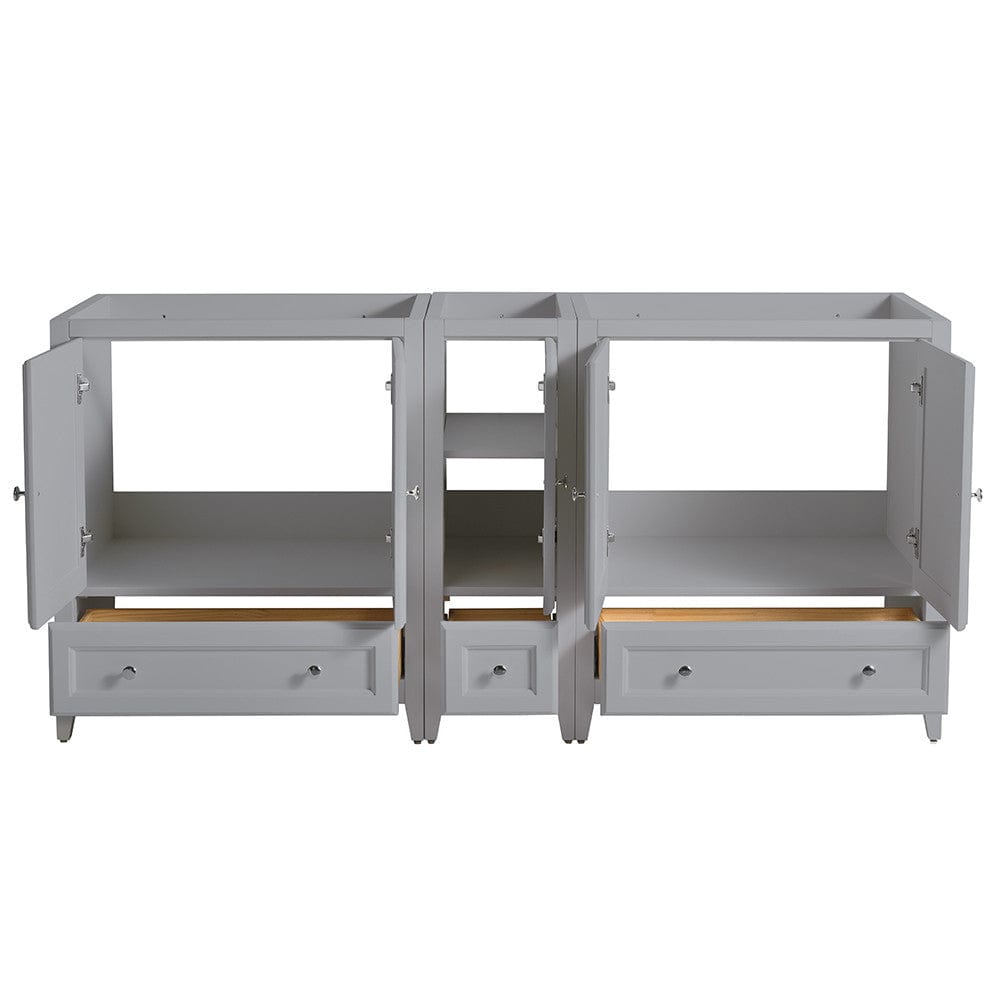 Fresca Oxford 71 Gray Traditional Double Sink Bathroom Cabinets