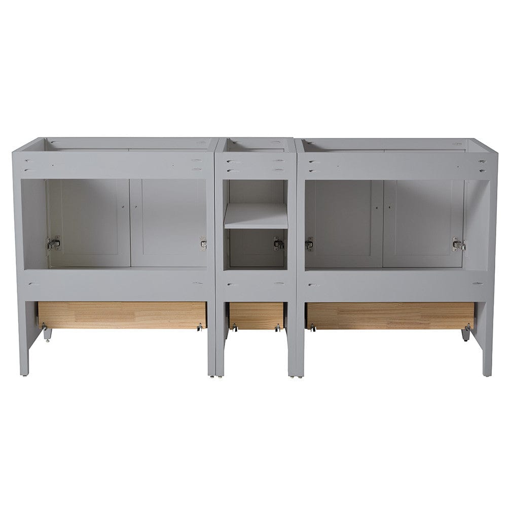 Fresca Oxford 71 Gray Traditional Double Sink Bathroom Cabinets