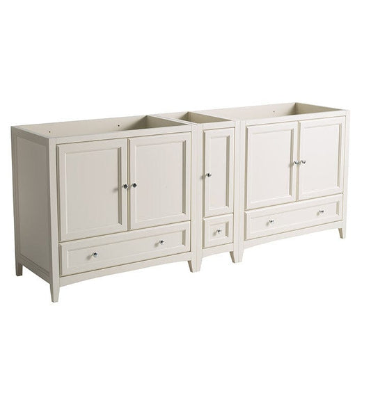 Fresca Oxford 83" Antique White Traditional Double Sink Bathroom Cabinets