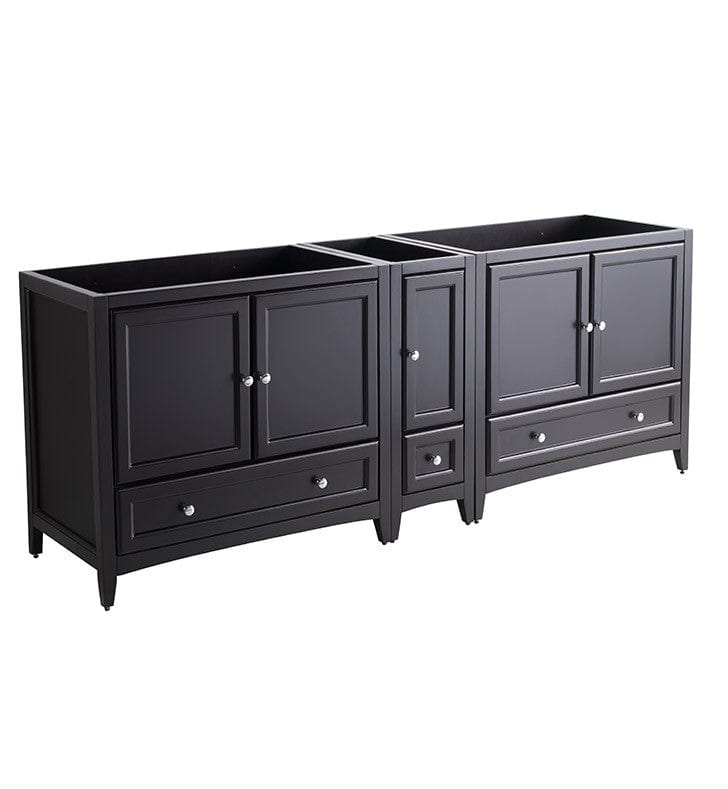 Fresca Oxford 83" Espresso Traditional Double Sink Bathroom Cabinets