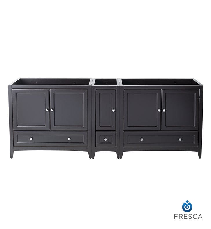 Fresca Oxford 83 Espresso Traditional Double Sink Bathroom Cabinets