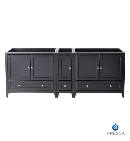 Fresca Oxford 83 Espresso Traditional Double Sink Bathroom Cabinets