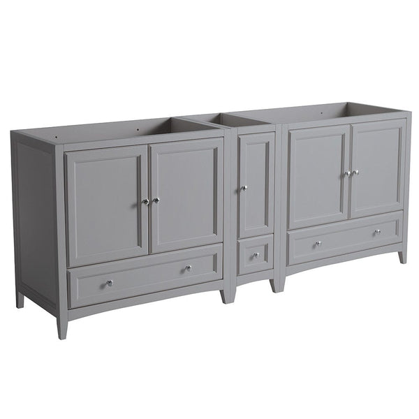 Fresca Oxford 83 Gray Traditional Double Sink Bathroom Cabinets