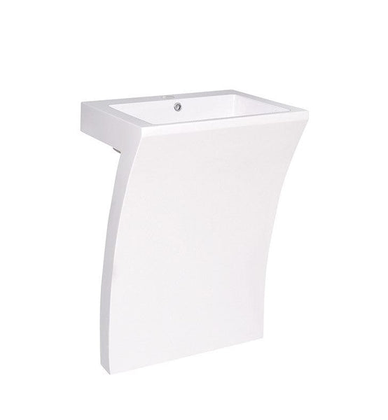 Fresca Quadro 23  White Pedestal Sink
