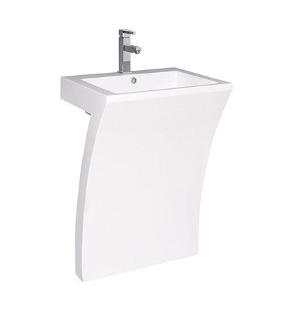 Fresca Quadro 23 White Pedestal Sink