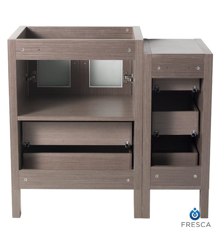 Fresca Torino 36 Gray Oak Modern Bathroom Cabinets