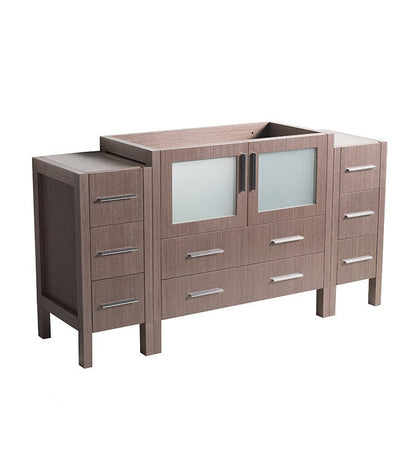 Fresca Torino 60" Gray Oak Modern Bathroom Cabinets