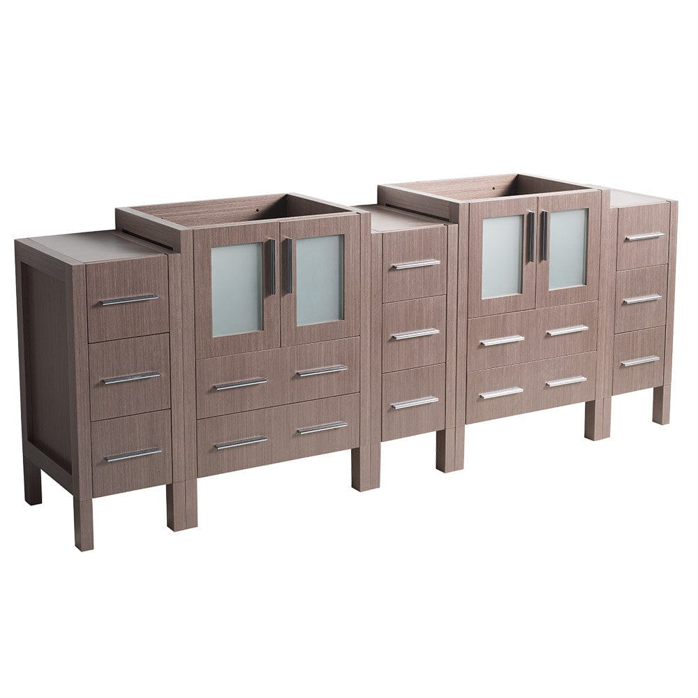 Fresca Torino 72" Gray Oak Modern Bathroom Cabinets  - FCB62-72GO