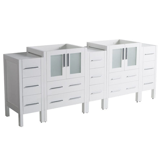 Fresca Torino 72" White Modern Bathroom Cabinets  - FCB62-72WH