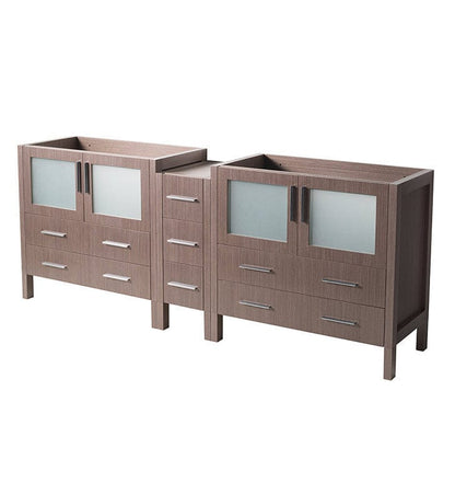 Fresca Torino 83" Gray Oak Modern Bathroom Cabinet