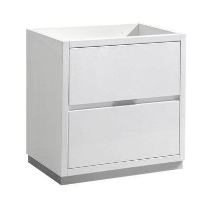 Fresca Valencia 30 Glossy White Free Standing Modern Bathroom Cabinet