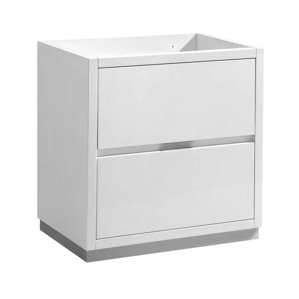 Fresca Valencia 30 Glossy White Free Standing Modern Bathroom Cabinet