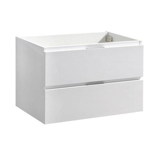 Fresca Valencia 30 Glossy White Wall Hung Modern Bathroom Cabinet