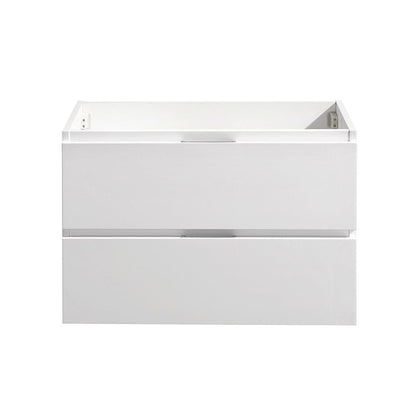 Fresca Valencia 30 Glossy White Wall Hung Modern Bathroom Cabinet