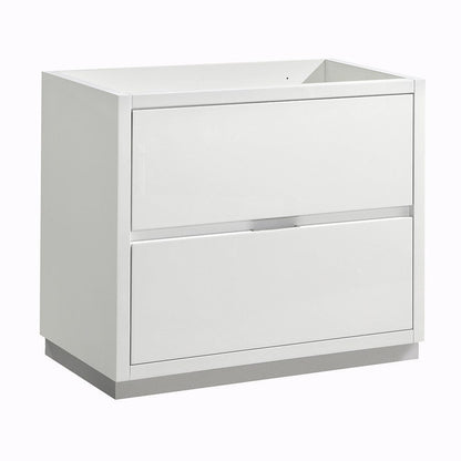 Fresca Valencia 36 Glossy White Free Standing Modern Bathroom Cabinet