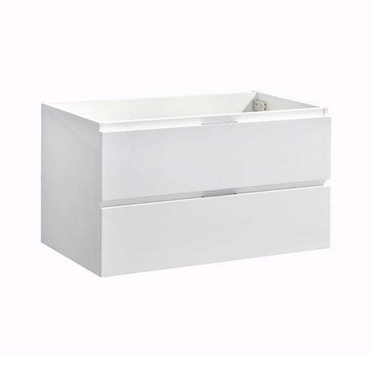 Fresca Valencia 36 Glossy White Wall Hung Modern Bathroom Cabinet